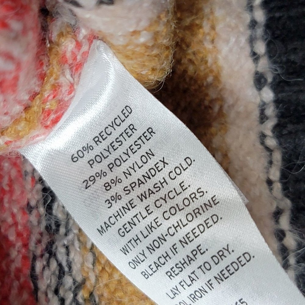 Bp Crop Cardigan Sweater In Black Marl Stripe Multicolor NWT Size S - Picture 11 of 11